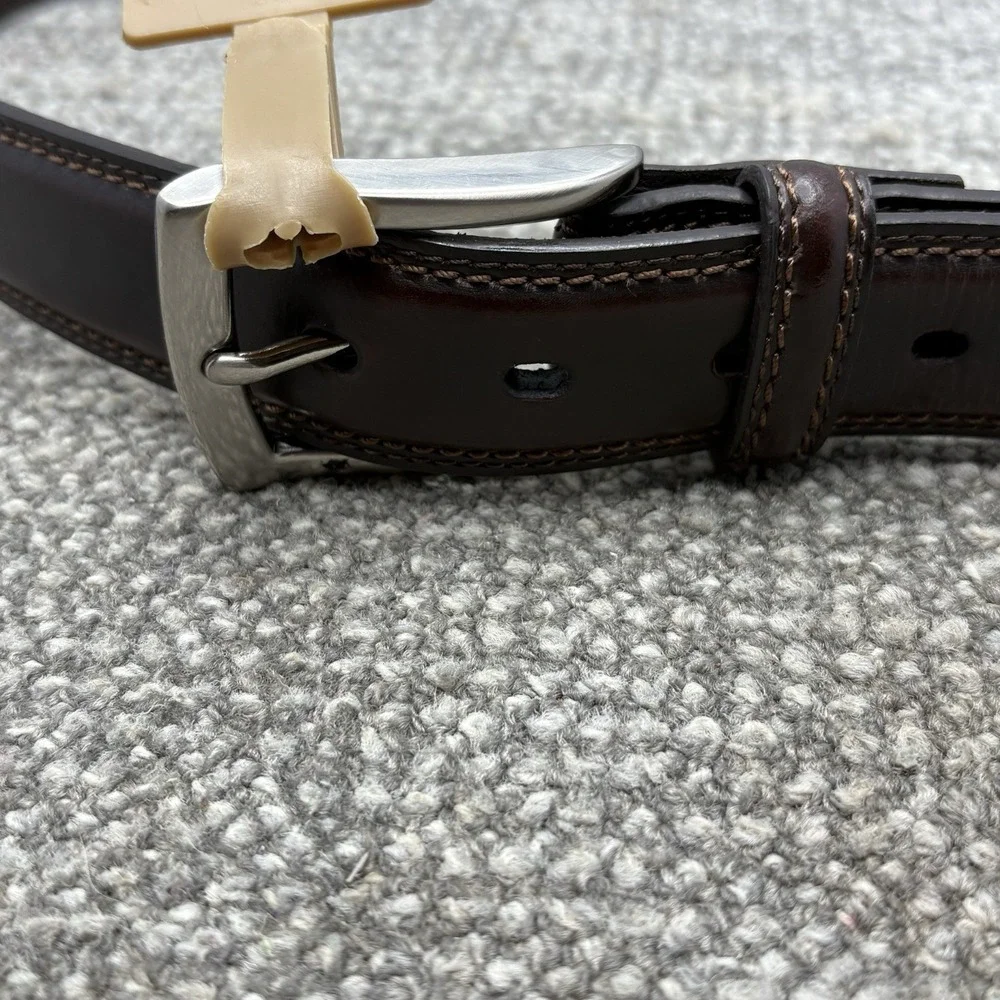 Mens Big and Tall Dockers Leather Belt Size 46 Brown NEW